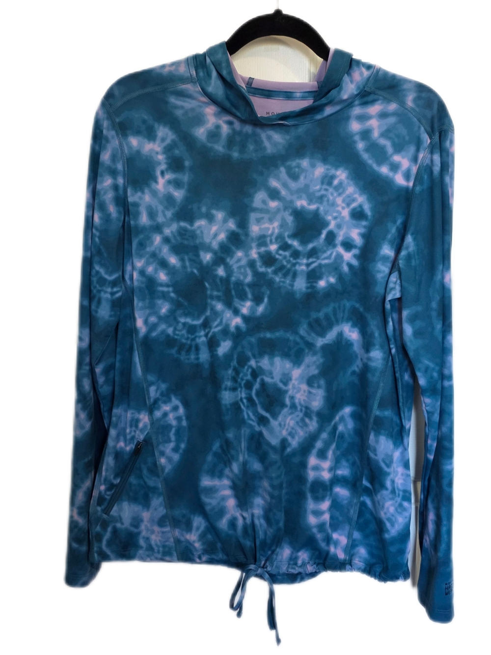 Mountain Hardwear Kids Long Sleeve Tie-Dye Active Top - Teal & Light Blue